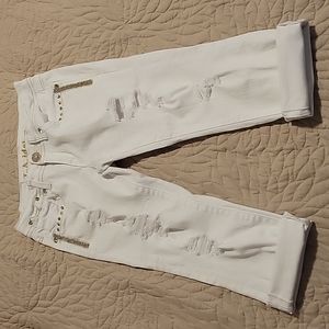 L.A. idol USA White Jean Capri pants